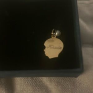 Gold Kevin boy charm for necklace 14 karat